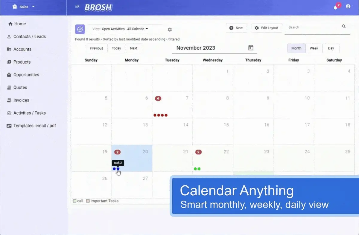 calendar anything with brosh.io